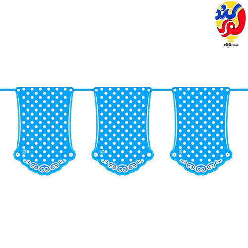 ریسه تولد تم خالدار رنگ آبی