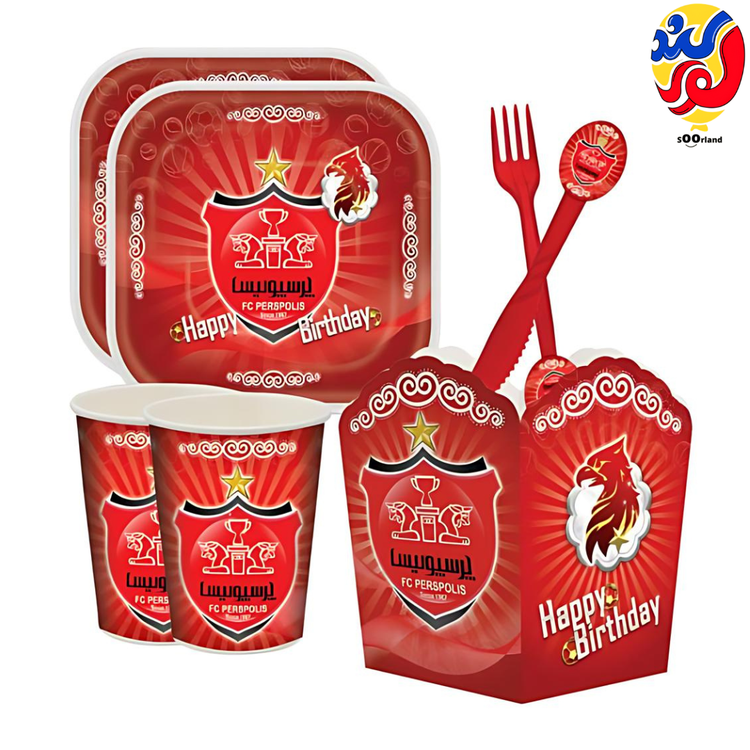 بهترین قیمت و خرید پکیج تولد تم پرسپولیس 10 نفره | فروشگاه سورلند