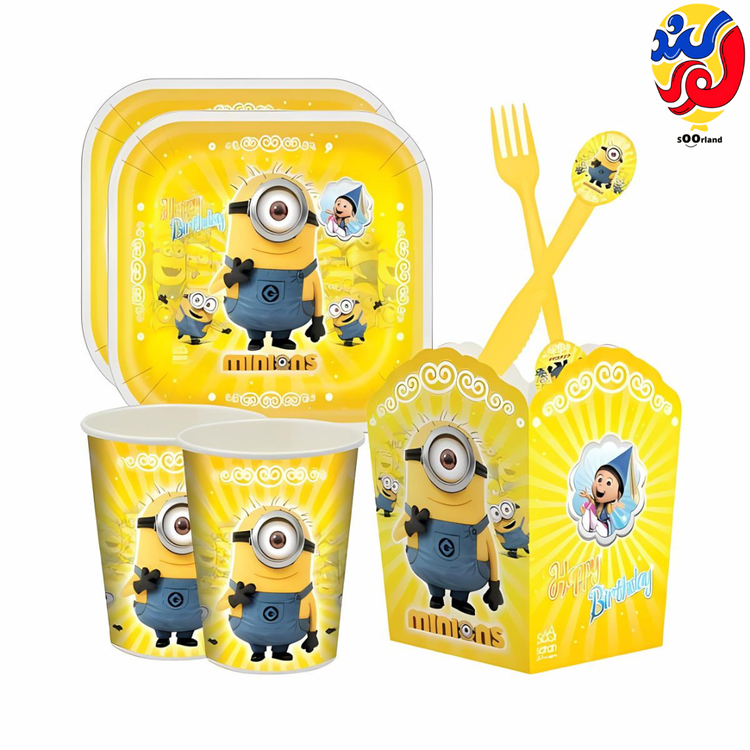 بهترین قیمت و خرید پکیج تولد تم مینیون 10 نفره | فروشگاه سورلند