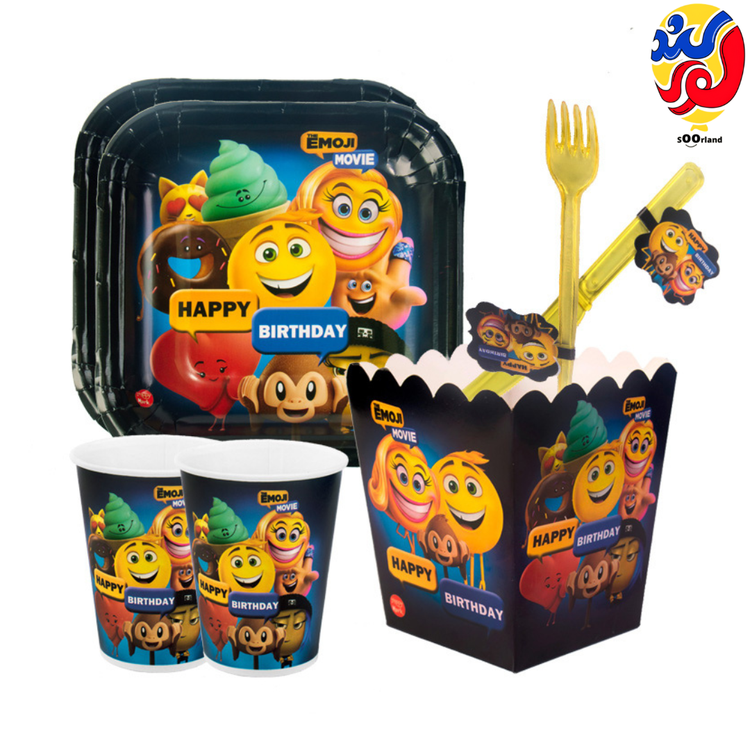 بهترین قیمت و خرید پکیج تولد تم ایموجی 10 نفره | فروشگاه سورلند