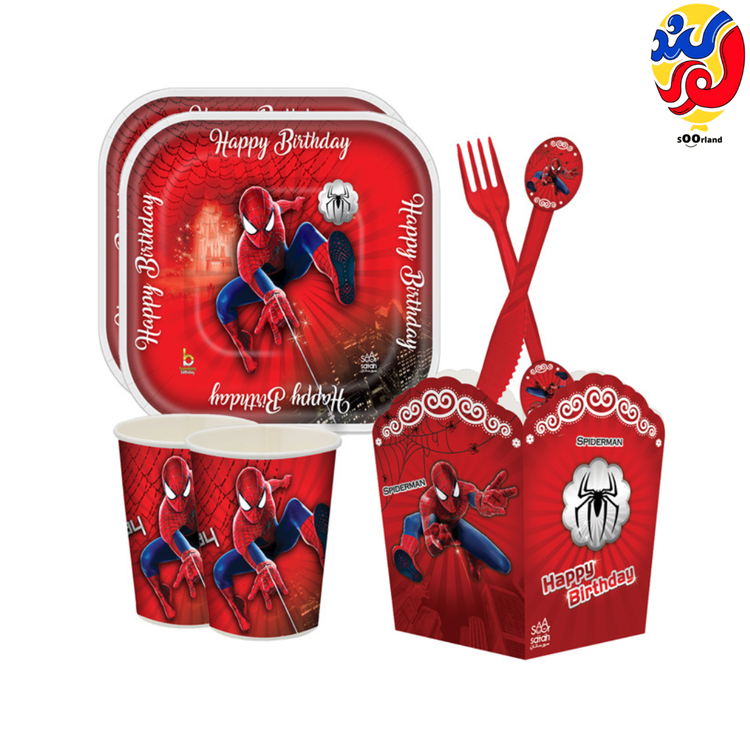 بهترین قیمت و خرید پکیج تولد تم مرد عنکبوتی(اسپایدرمن) 10 نفره | فروشگاه سورلند