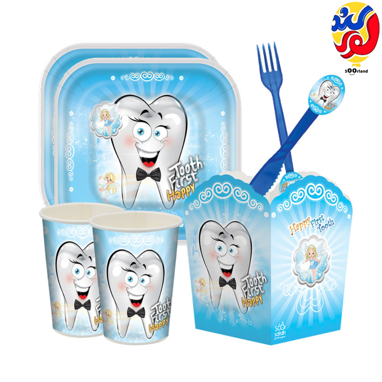 بهترین قیمت و خرید پکیج تولد تم دندونی آبی(پسر) 10 نفره | فروشگاه سورلند