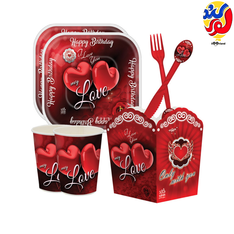 بهترین قیمت و خرید پکیج تولد تم لاو(LOVE) 10 نفره | فروشگاه سورلند