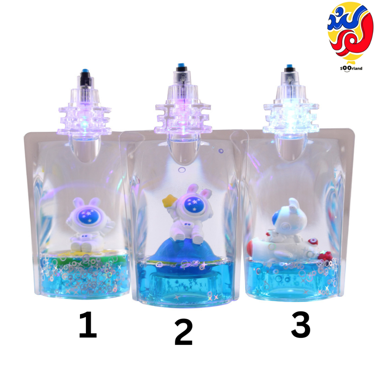 چراغ خواب ژله ای بطری و فضانورد فانتزی