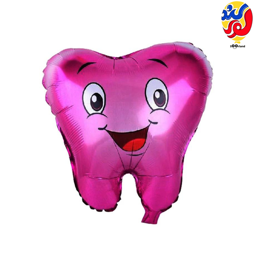بهترین قیمت و خرید بادکنک فویلی طرح دندان صورتی | فروشگاه سورلند