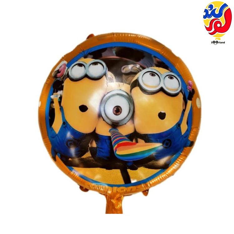 بهترین قیمت و خرید بادکنک فویلی گرد طرح مینیون | فروشگاه سورلند