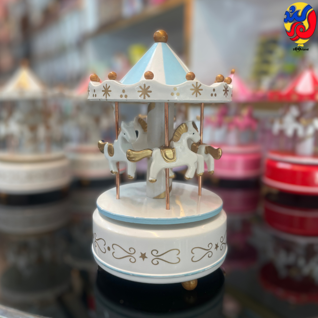کاروسل کوکی موزیکال طرح چرخ و فلک و اسب