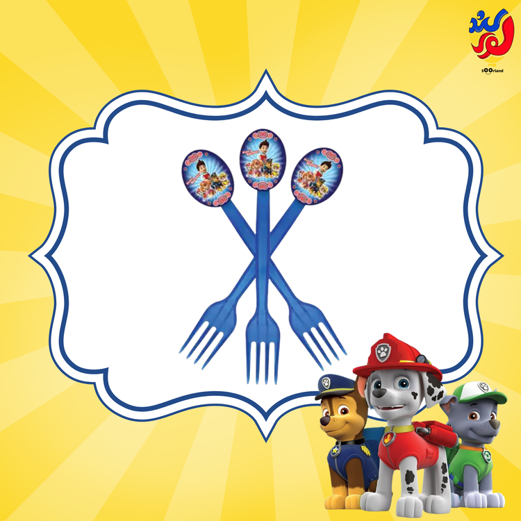 چنگال تولد تم سگ های نگهبان 12 عددی