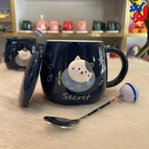 ماگ گربه برجسته سیلکونی مدل فضانورد