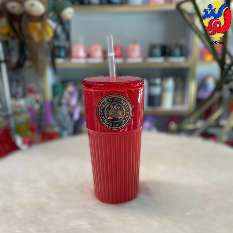 ماگ سرامیکی درب دار طرح خرگوش