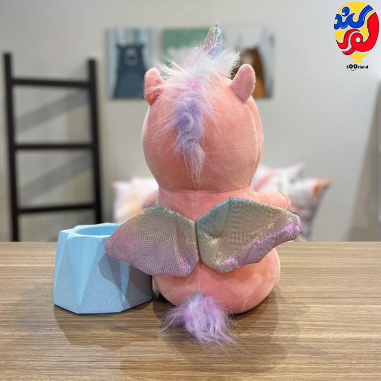 عروسک یونیکورن بالدار 32 سانتی