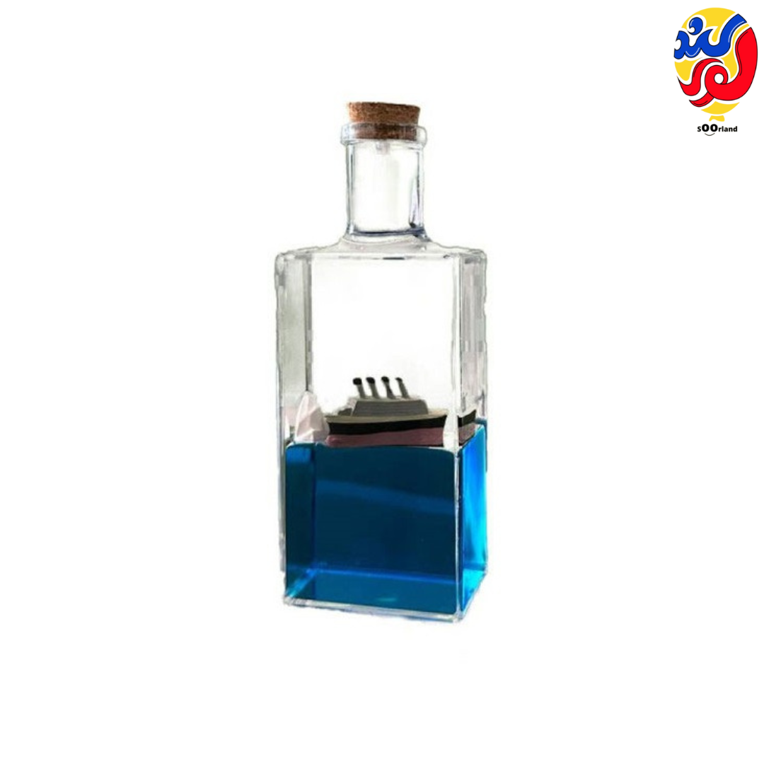 کشتی دکوراتیو طرح بطری کشتی تایتانیک و کوه یخ