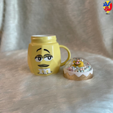 ماگ سرامیکی درب دار ام اند ام زرد