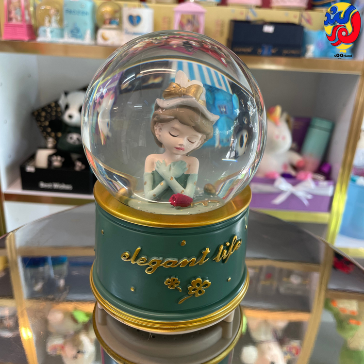 گوی موزیکال پمپی سایز بزرگ خارجی طرح دختر