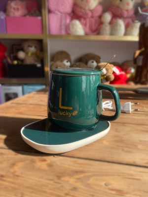 ماگ حرارتی هیتر دار طرح لاکی__سبزLucky