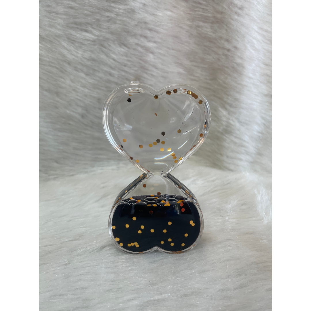ساعت شنی (ژله ای) طرح قلب-مشکی
