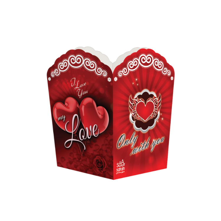 ظرف پاپ کورن تولد تم عشق (love)