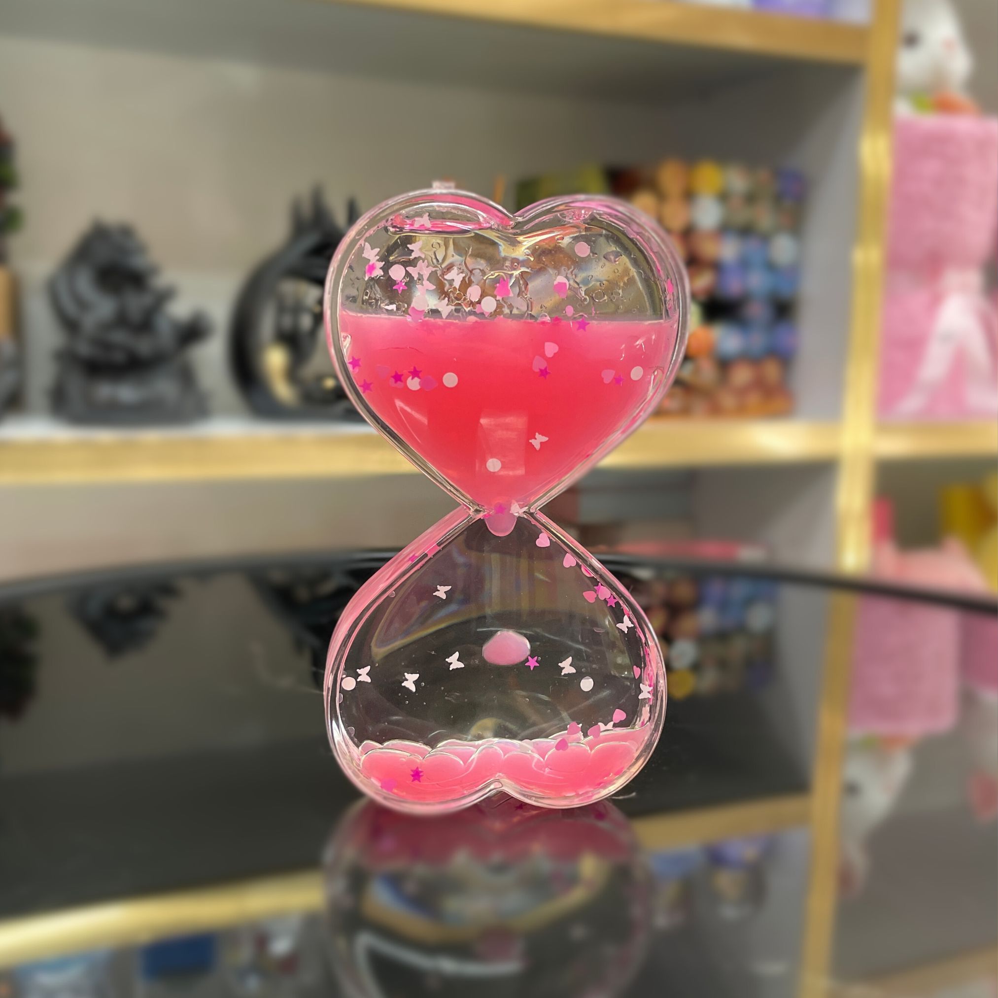 ساعت شنی طرح قلب ژله ای-صورتی
