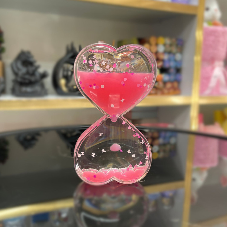 ساعت شنی طرح قلب ژله ای-صورتی