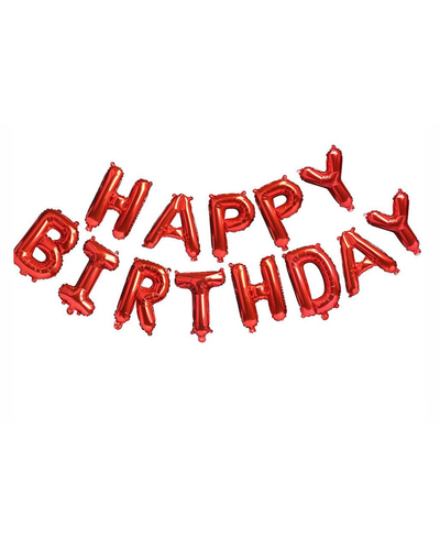 ریسه بادکنک فویلی قرمز Happy birthday