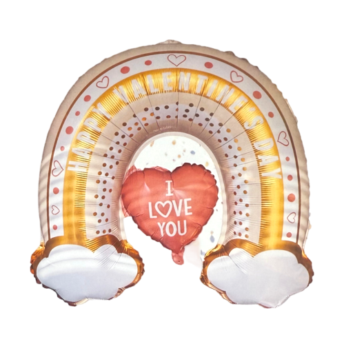 بادکنک فویلی رنگین کمان عاشقانه