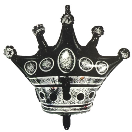 بادکنک فویلی تاج رنگ مشکی