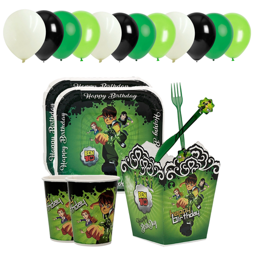 پک بادکنک و لوازم تولد 10 نفره تم بن تن