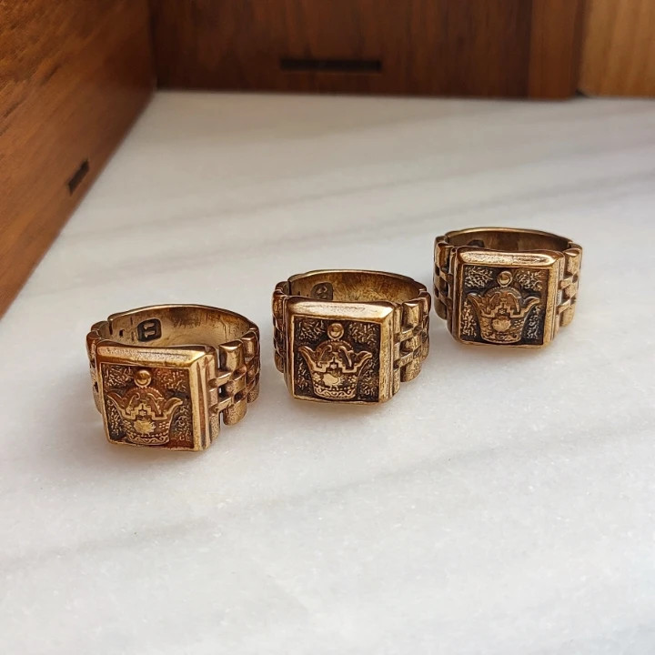 انگشتر تاج مردانه طلاروسی