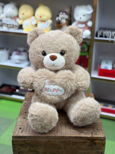 عروسک خرس قهوه ای قلب به دست وارداتی