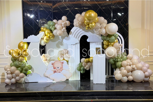 اجرای دکور بادکنک آرایی در کاشان -جشن زایمان در کاشان